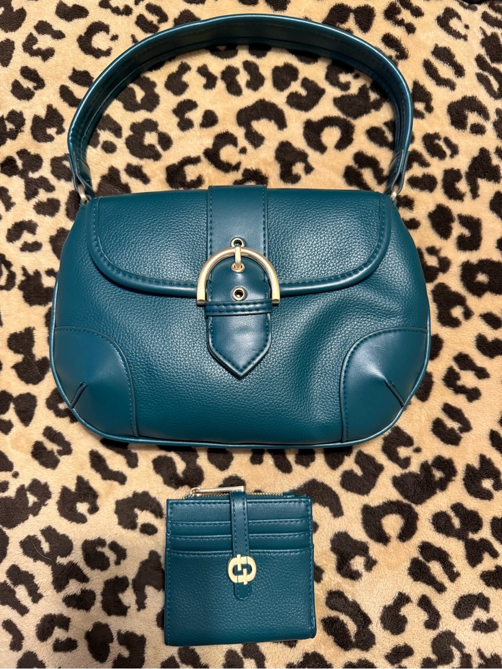 Shoulder purse with matching wallet and crossbody strap